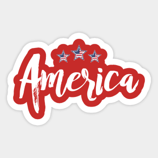 America 4th of july women tank top Sticker